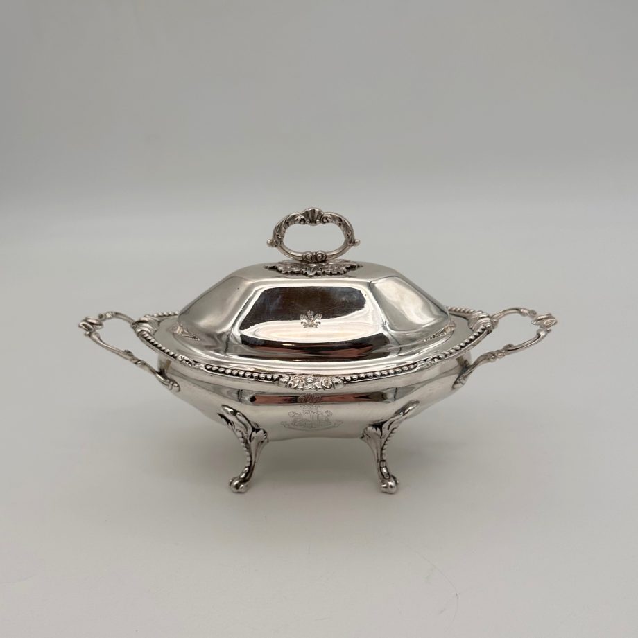 Early 19th Century Antique George IV Silver Pair Sauce Tureens London 1823 William Stroud