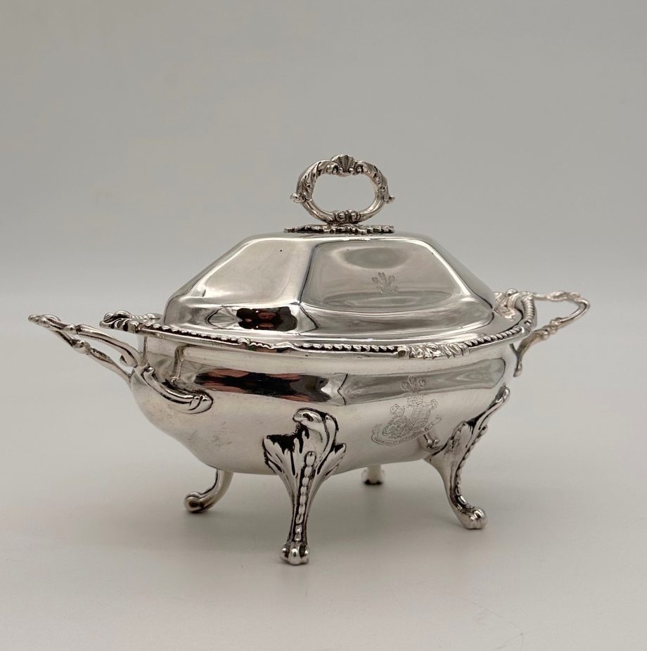 Early 19th Century Antique George IV Silver Pair Sauce Tureens London 1823 William Stroud